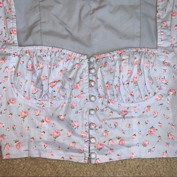 princess polly floral button up corset top - Picture 3 of 8